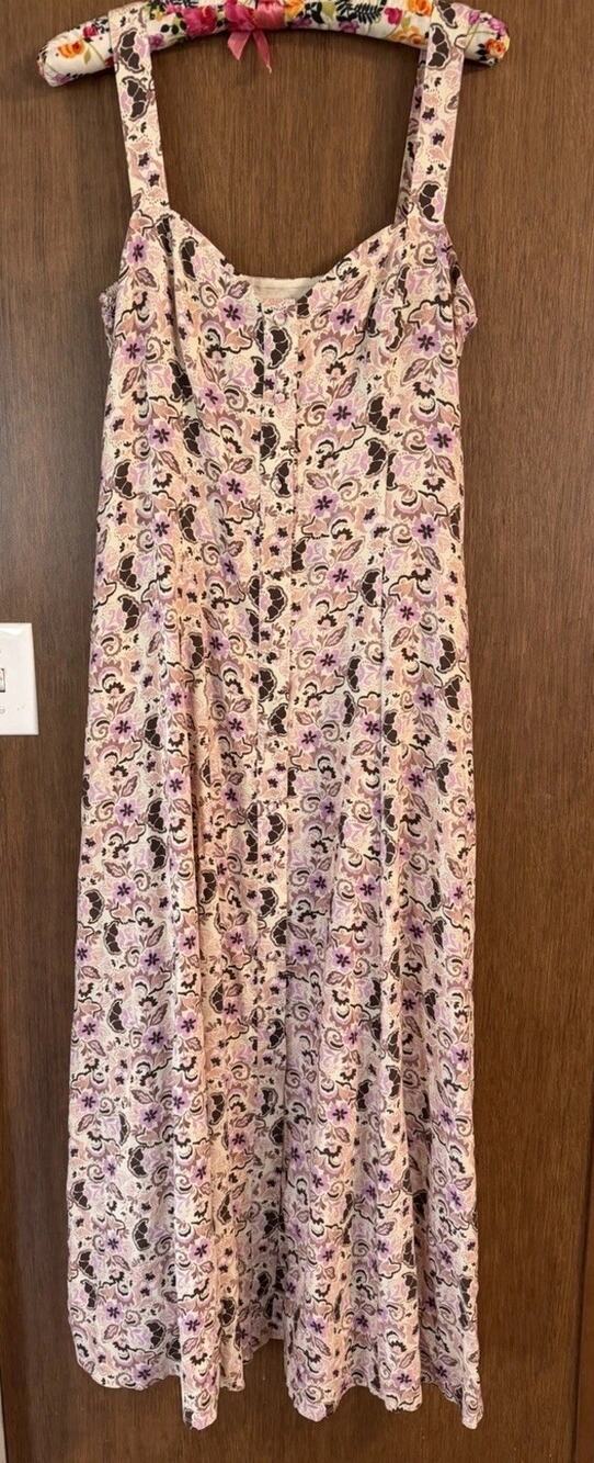 Z Supply + Evereve sz small Angel Eyes Midi Dress Floral Boho Fall Chic Western